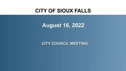Thumbnail image for City Council Meeting 8-16-22